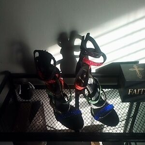 Vigo Fiore Multicolor Strappy Heels